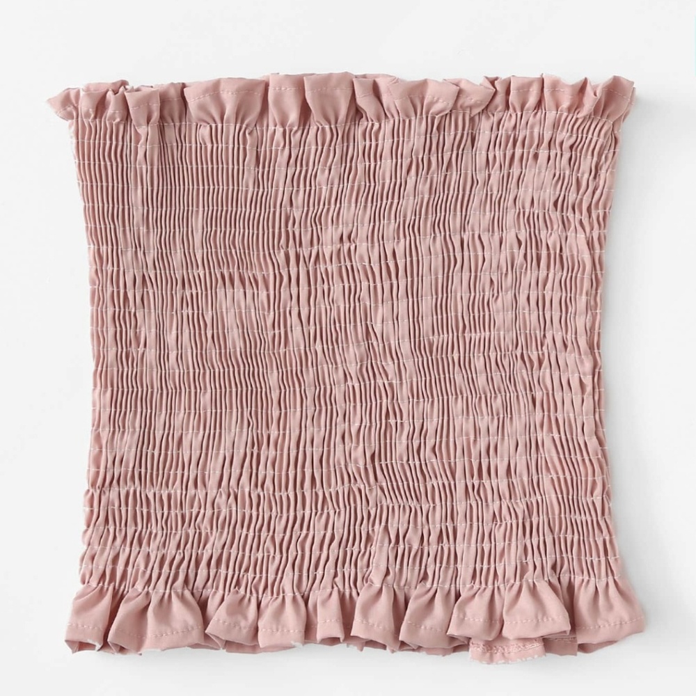 Pink Ruffle Trim Tube Top - Picture 3 of 4